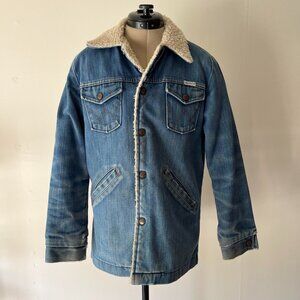 Vintage Wrangler Sherpa-Lined Denim Jacket